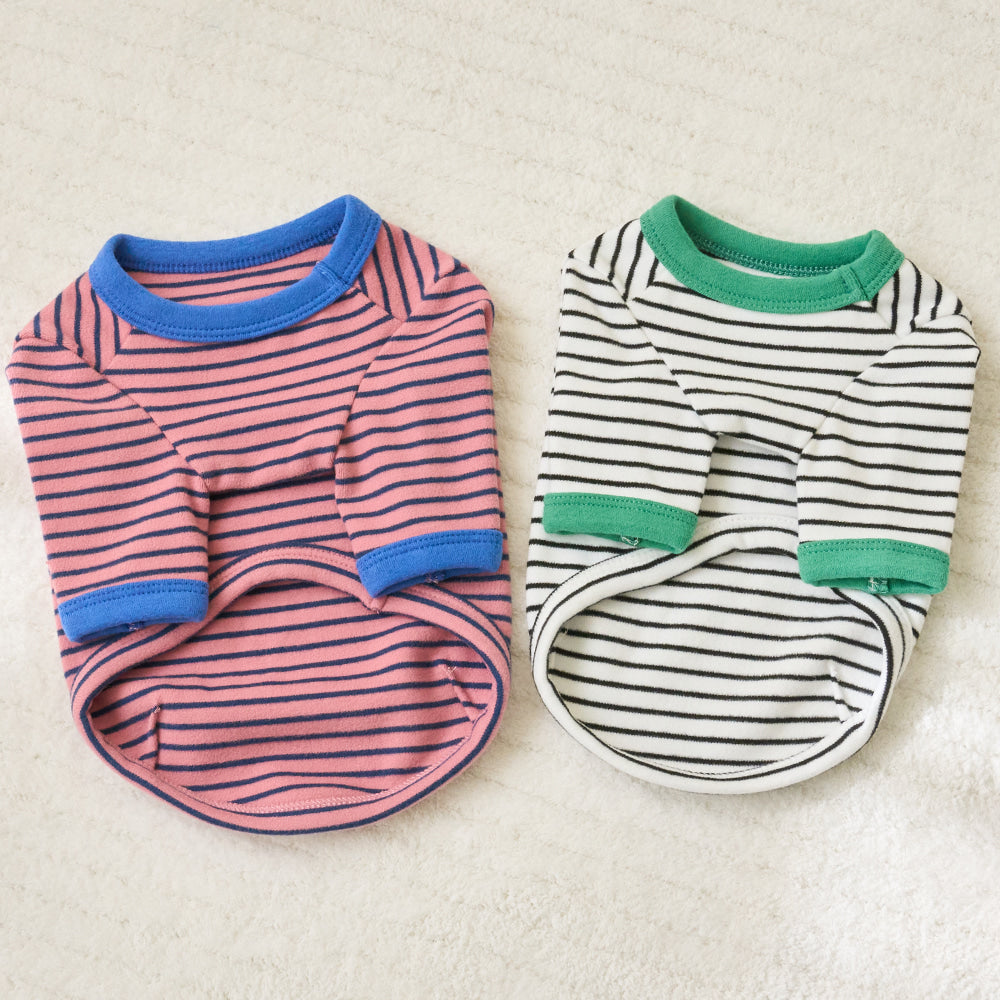 MY PUPPY STRIPE T-SHIRT (WHITE)