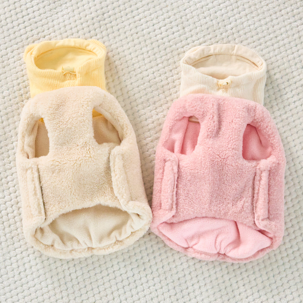BEAR SNOOD FLEECE JUMPER (PINK)