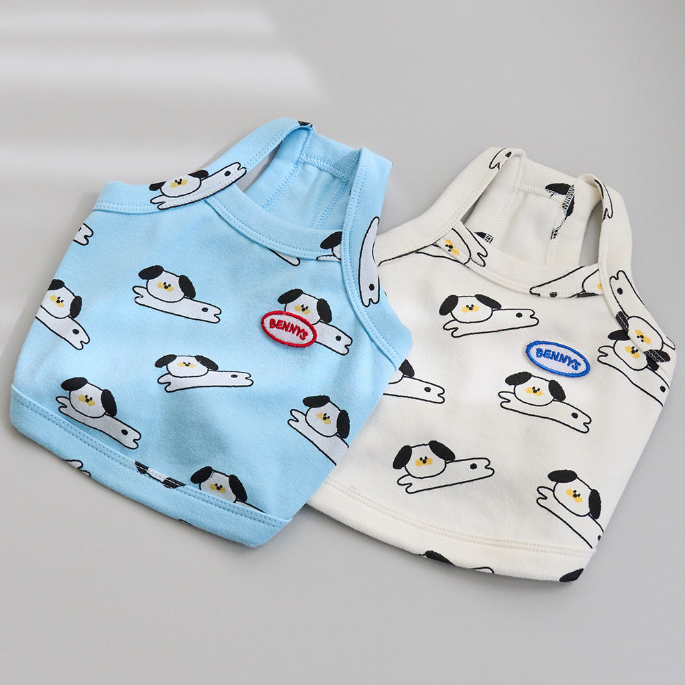 FLYING DOG CROP TOP (SKYBLUE)