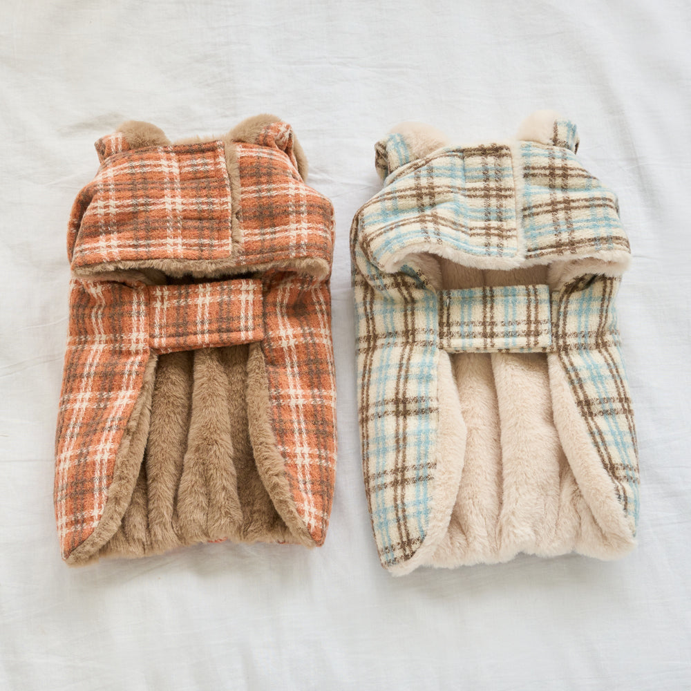 ピクシー チェック ケープ (オレンジ)