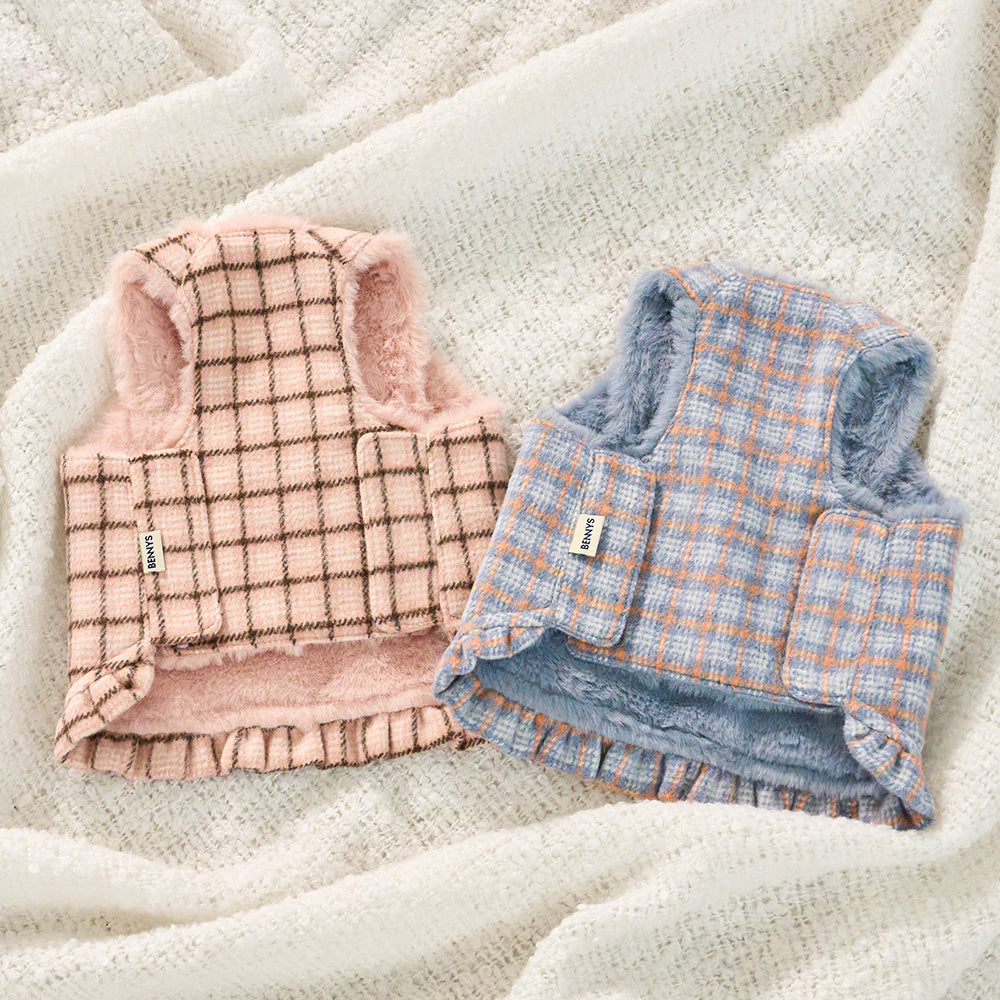 WEEKEND CHECK ONEPIECE (BLUE)