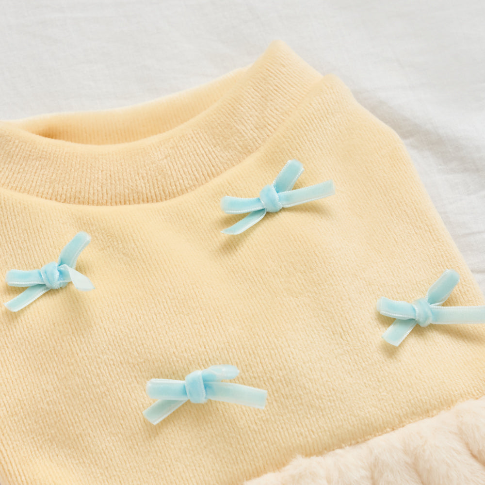 VELVET RIBBON ONEPIECE (YELLOW)