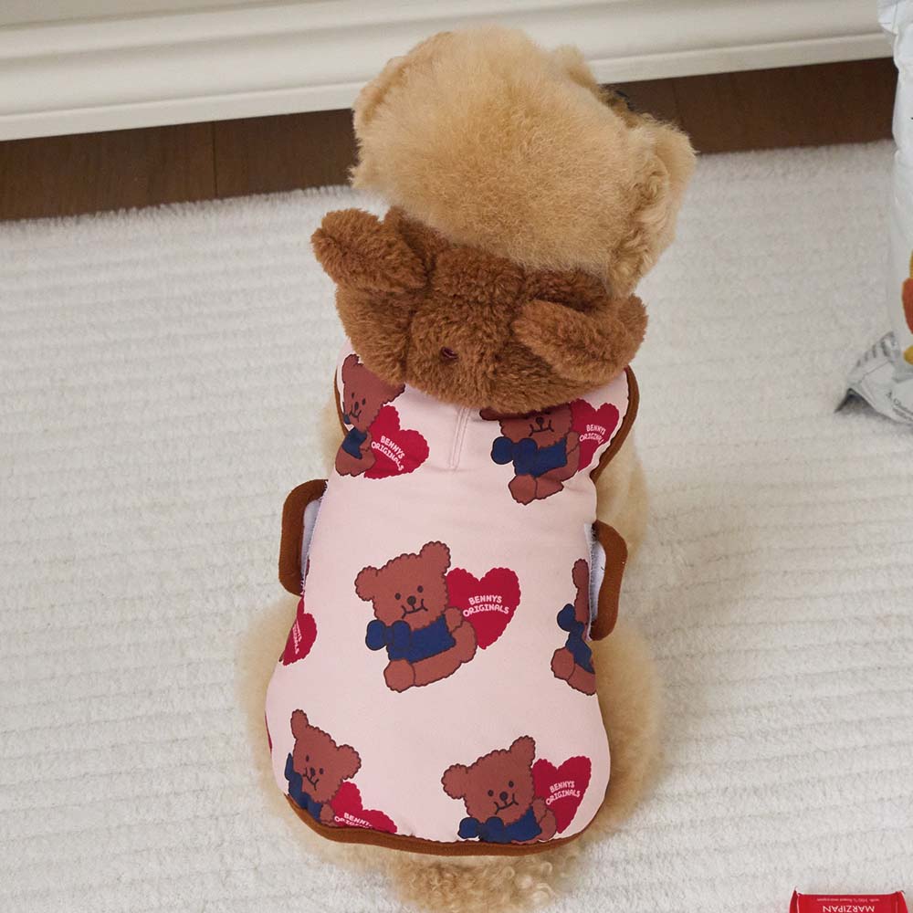 ハート ボム ダウン (ブラウン)