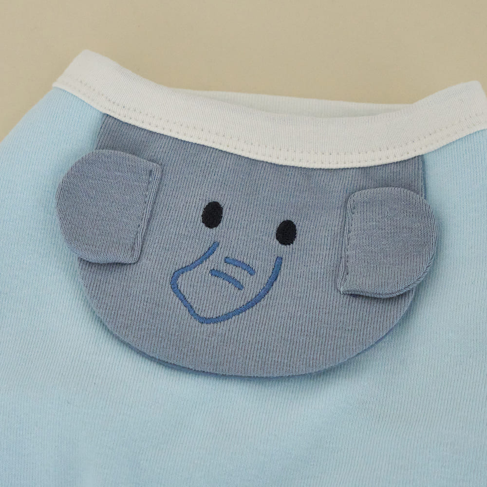 アンファン ビブ クロップTシャツ (スカイブルー)