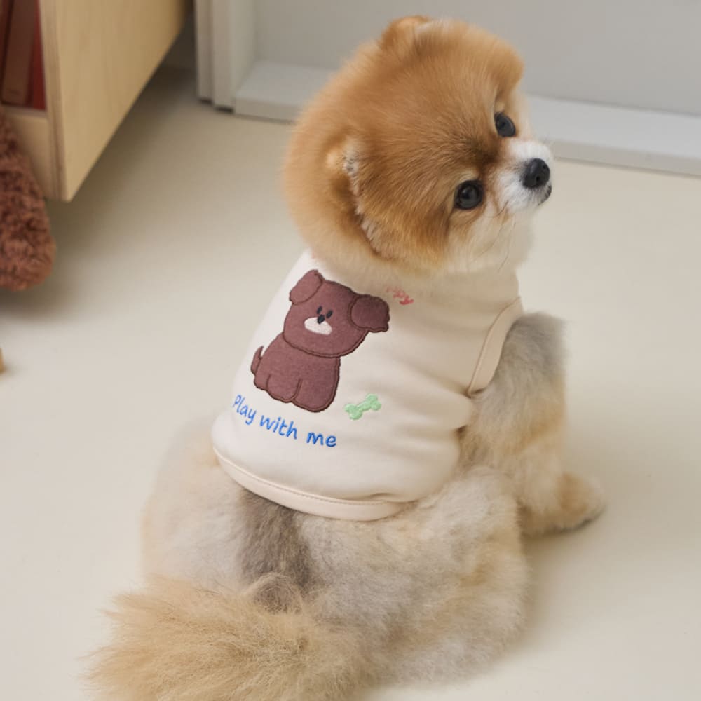 プレイ ウィズ ミー クロップ Tシャツ (アイボリー)