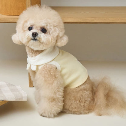 ボウカラー クロップTシャツ (イエロー)