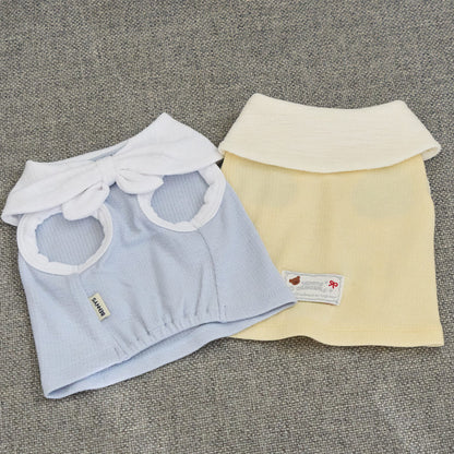 ボウカラー クロップTシャツ (イエロー)