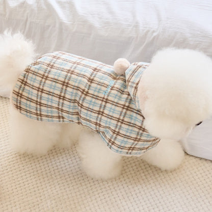 PIXIE CHECK CAPE (IVORY)