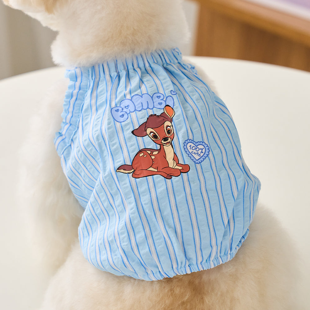 [DISNEY] BAMBI STRIPE CROP TOP (SKY BLUE)