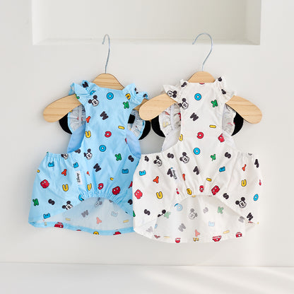 [DISNEY] MICKEY CROP ONEPIECE (SKY BLUE)