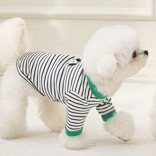 MY PUPPY STRIPE T-SHIRT (WHITE)