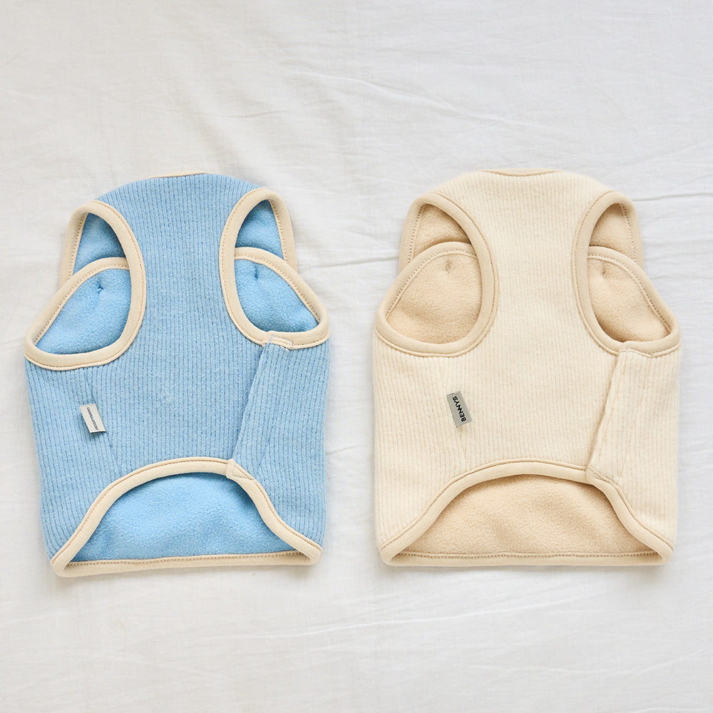 CUSTARD OPEN VEST (IVORY)