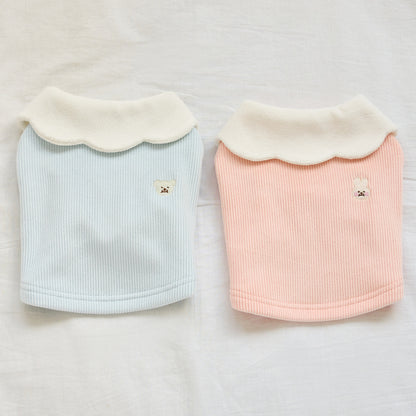 MILK FOAM CROP T-SHIRT (SKY BLUE)