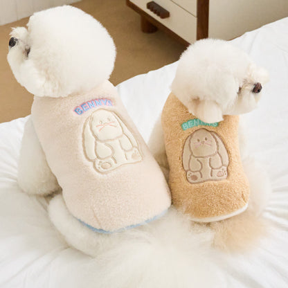 WITH BUNNY FLEECE JUMPER (BEIGE)