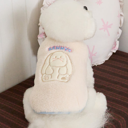 WITH BUNNY FLEECE JUMPER (IVORY)